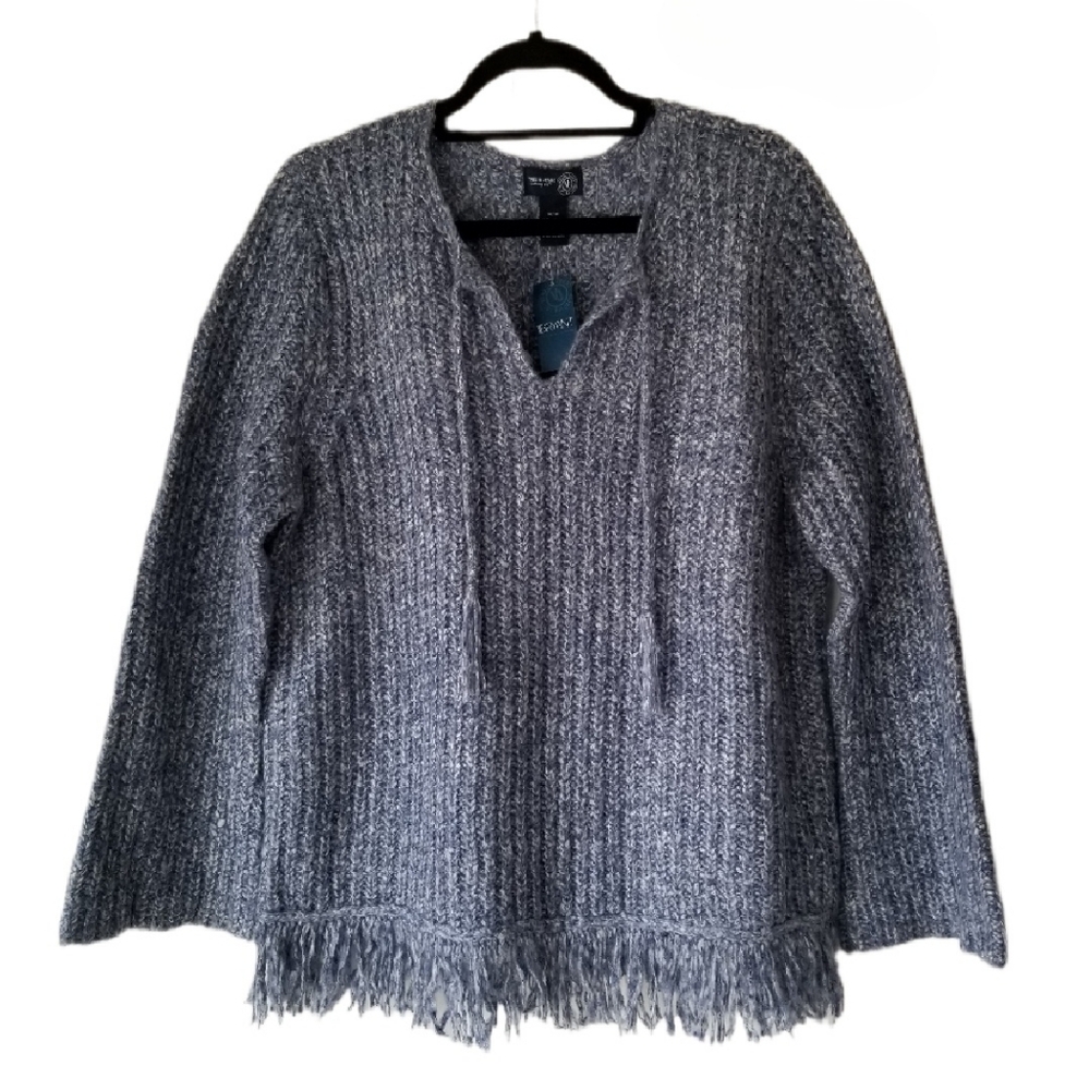 NWT Y2K Venezia Plus Women's Boho Warm Chunky Wool Knitted V-neck Sweater 14/16